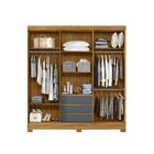 Guarda Roupa 6 Portas 197cm Freijó Cinza Clementine Shop Jm