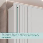 Guarda-roupa 6 Portas 1 Gaveta Anápolis Ripado 100% Mdf Branc