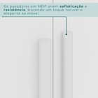 Guarda-roupa 6 Portas 1 Gaveta Anápolis Ripado 100% Mdf Branc