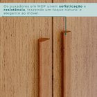Guarda-roupa 6 Portas 1 Gaveta Anápolis Ripado 100% Mdf Cinam