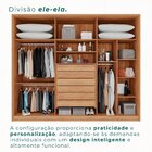 Guarda-roupa 6 Portas 1 Gaveta Anápolis Ripado 100% Mdf Cinam