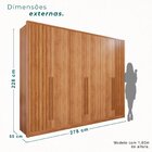 Guarda-roupa 6 Portas 1 Gaveta Anápolis Ripado 100% Mdf Cinam
