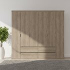 Guarda-roupa 6 Portas 250cm X 230cm X 55cm Nobre Rustic