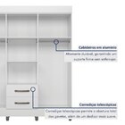 Guarda-roupa 6 Portas 2 Gavetas 100% Mdf Luna Branco