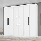 Guarda Roupa 6 Portas 2 Gavetas 2060- Araplac - Branco