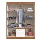 Guarda-roupa 6 Portas 2 Gavetas 4 Prateleiras Sidney Off Whit