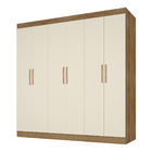 Guarda-roupa 6 Portas 2 Gavetas Alba Multimóveis Cr4146 Nogue