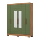 Guarda-roupa 6 Portas 2 Gavetas Com Espelho Arthur Nature/ver