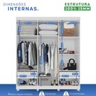 Guarda-roupa 6 Portas 2 Gavetas Com Espelho Com Pés Paris Esp
