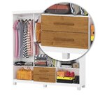 Guarda-roupa 6 Portas 2 Gavetas Com Pés Aurora Branco/cinamomo