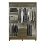 Guarda Roupa 6 Portas 2 Gavetas Com Pés Jequitibá