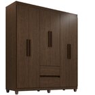 Guarda-roupa 6 Portas 2 Gavetas Dubai Plus Cacau