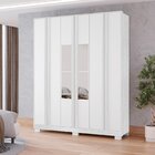 Guarda-roupa 6 Portas 2 Gavetas E 4 Espelhos Miami Carvalho B