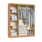 Guarda-roupa 6 Portas 2 Gavetas Mali New Cedro/blanc