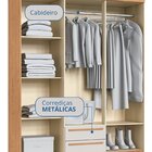 Guarda-roupa 6 Portas 2 Gavetas Mali New Cedro/blanc