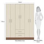 Guarda-roupa 6 Portas 2 Gavetas Manchester/champagne