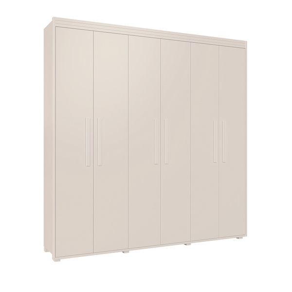 Guarda Roupa 6 Portas 2 Gavetas Milão Branco Camas Fênix