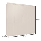 Guarda Roupa 6 Portas 2 Gavetas Milão Branco Camas Fênix