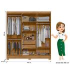 Guarda Roupa 6 Portas 2 Gavetas Moval Valença