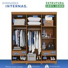 Guarda-roupa 6 Portas 2 Gavetas Paris Espresso Móveis Cinamom