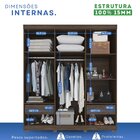 Guarda-roupa 6 Portas 2 Gavetas Paris Espresso Móveis Imbuia
