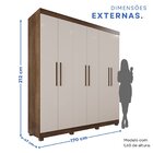 Guarda-roupa 6 Portas 2 Gavetas Paris Espresso Móveis Imbuia