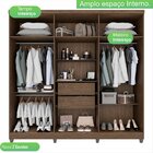 Guarda-roupa 6 Portas 2 Gavetas Portugal Frison Cacau