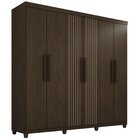 Guarda-roupa 6 Portas 2 Gavetas Portugal Frison Cacau
