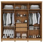 Guarda-roupa 6 Portas 2 Gavetas Portugal Frison Cinamomo/off-