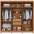 Guarda Roupa 6 Portas 2 Gavetas Portugal Frison Imop Móveis