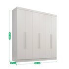 Guarda-roupa 6 Portas 2 Gavetas Recife Branco