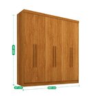 Guarda-roupa 6 Portas 2 Gavetas Recife Cinamomo