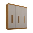 Guarda-roupa 6 Portas 2 Gavetas Recife Cinamomo/off