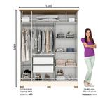 Guarda-roupa 6 Portas 2 Gavetas Roma Multimóveis Cr4046 Off W