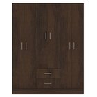 Guarda-roupa 6 Portas 2 Gavetas Rústico