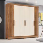 Guarda-roupa 6 Portas 3 Gavetas B367 Nature/off White