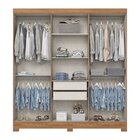 Guarda-roupa 6 Portas 3 Gavetas B368 Nature/off White