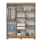 Guarda-roupa 6 Portas 3 Gavetas B369 Nature/off White