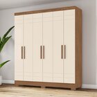 Guarda-roupa 6 Portas 3 Gavetas B369 Nature/off White