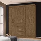 Guarda Roupa 6 Portas 3 Gavetas Castanho Wood Ícaro Shop Jm