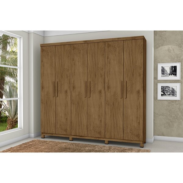 Guarda Roupa 6 Portas 3 Gavetas Com Espelho Interno Baru  Ced