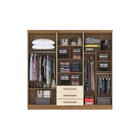 Guarda Roupa 6 Portas 3 Gavetas Com Espelho Paris New  Canela