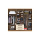 Guarda Roupa 6 Portas 3 Gavetas Com Espelho Paris New  Canela
