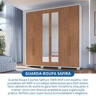 Guarda-roupa 6 Portas 3 Gavetas Com Espelho Safira 100% Mdf B