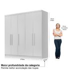 Guarda Roupa 6 Portas 3 Gavetas Com Sapateira 100% Mdf Glamou