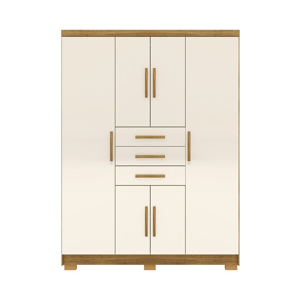 Guarda-roupa 6 Portas 3 Gavetas England Nature/champagne