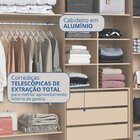 Guarda-roupa 6 Portas 3 Gavetas Florence Macadâmia/blanc