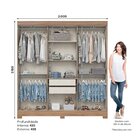 Guarda-roupa 6 Portas 3 Gavetas Gael Espresso Móveis Jequitib