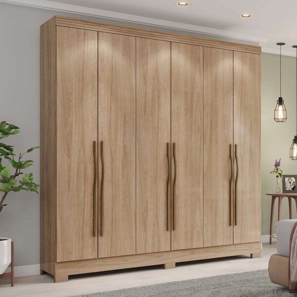 Guarda-roupa 6 Portas 3 Gavetas Gael Espresso Móveis Jequitib