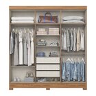 Guarda-roupa 6 Portas 3 Gavetas Heitor Nature